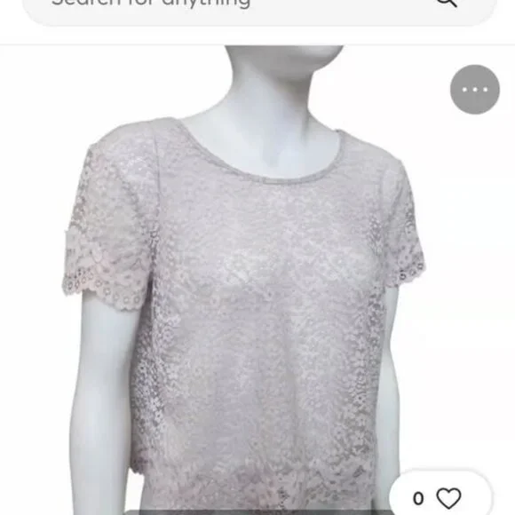 Pink Victoria’s Secret Lace Crop Top - Picture 2 of 3